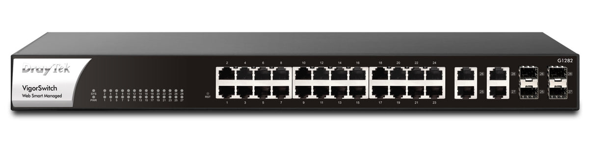 DrayTek VigorSwitch G1282 24-Port Gigabit Managed Switch
