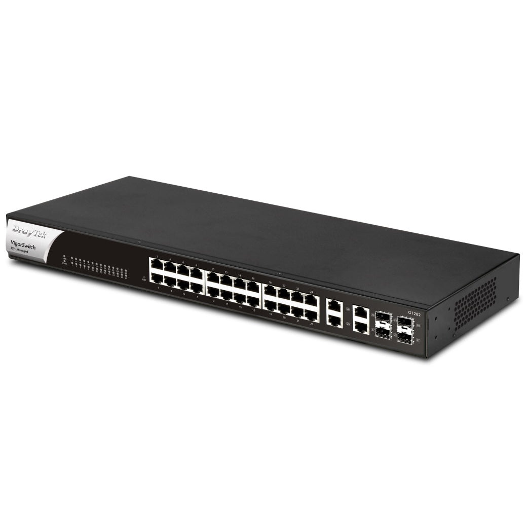 DrayTek VigorSwitch G1282 24-Port Gigabit Managed Switch